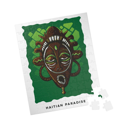 Haitian Paradise Ancestral Mask Heritage Puzzle Limited Afro-Haitian Art Series - CreoleSizzle