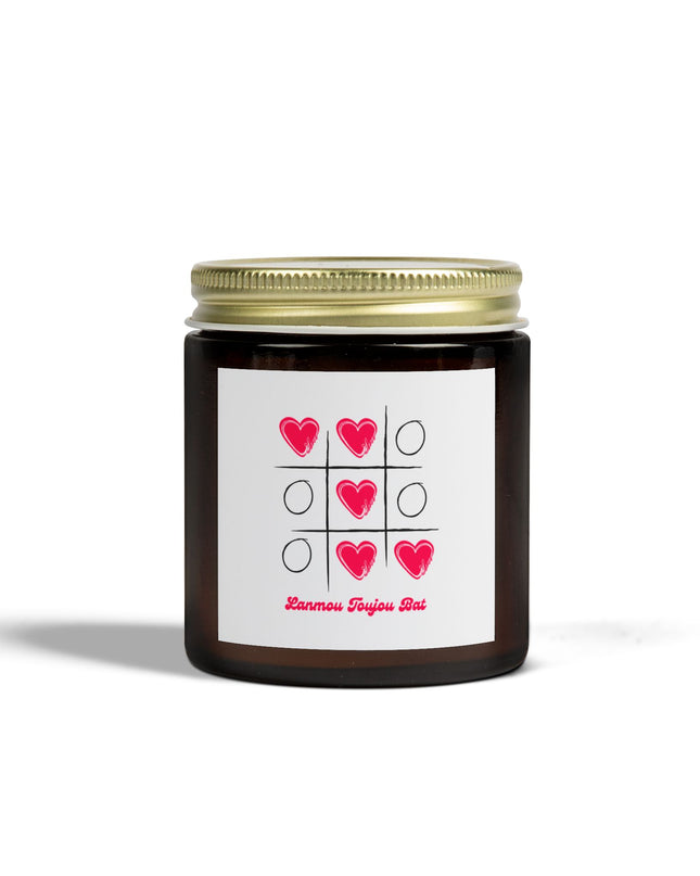 Love Candle Lanmou Toujou Bat Haitian-Inspired Romantic Gift Scented Candles, Coconut Apricot Wax (4oz, 9oz) - CreoleSizzle