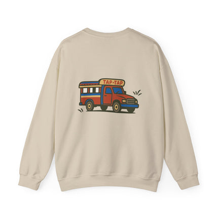 The Tap-Tap Chronicles Haitian Street Vibes Sweatshirt Caribbean Heritage Series Unisex Heavy Blend™ Crewneck