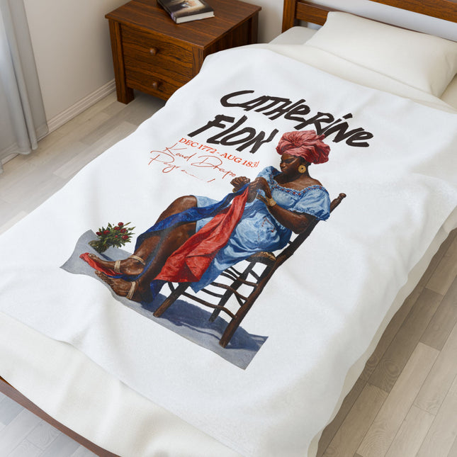 Catherine Flon Haitian Independence Heroine Premium Plush Blanket The Seamstress of Freedom - CreoleSizzle