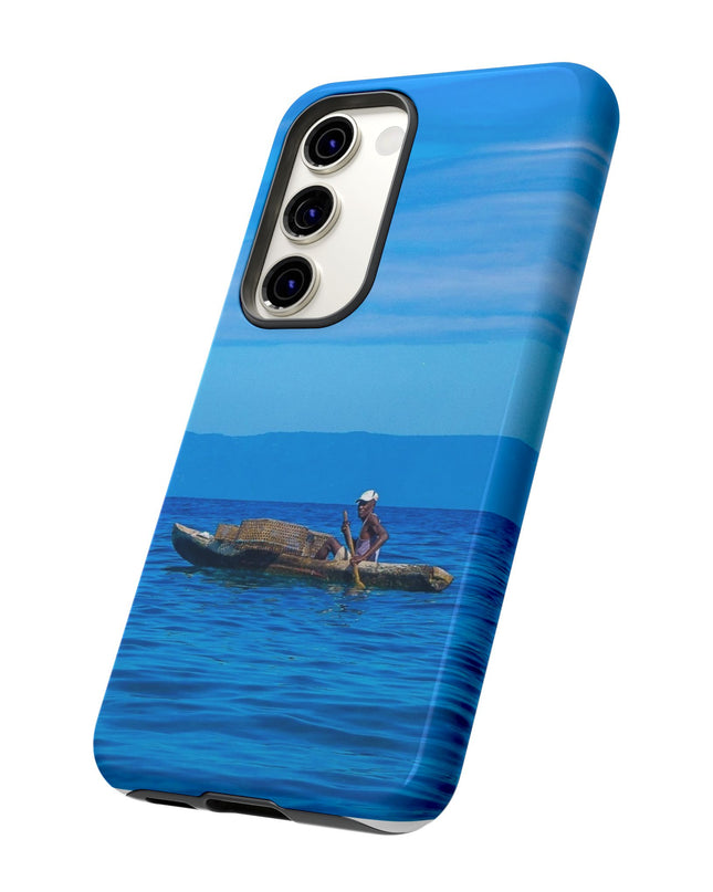 Haitian Fisherman Phone Case – Coastal Art Design – Durable, Stylish Caribbean Inspired Case - CreoleSizzle