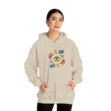 The Watchful Spirit Creole Eye Protection Hoodie Afro-Haitian Heritage Series Unisex Heavy Blend Sweatshirt
