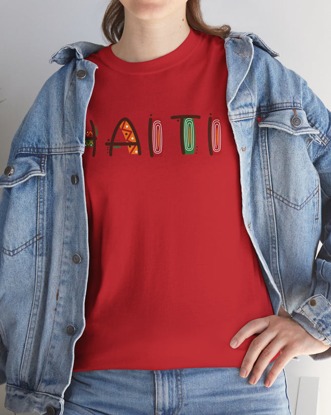 Haiti in Color Limited Heritage Drop Tee Artistic Creole Typography