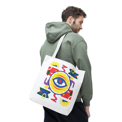 Vodou Eye Haitian Spiritual Art Tote Afro-Haitian Mysticism Design - CreoleSizzle