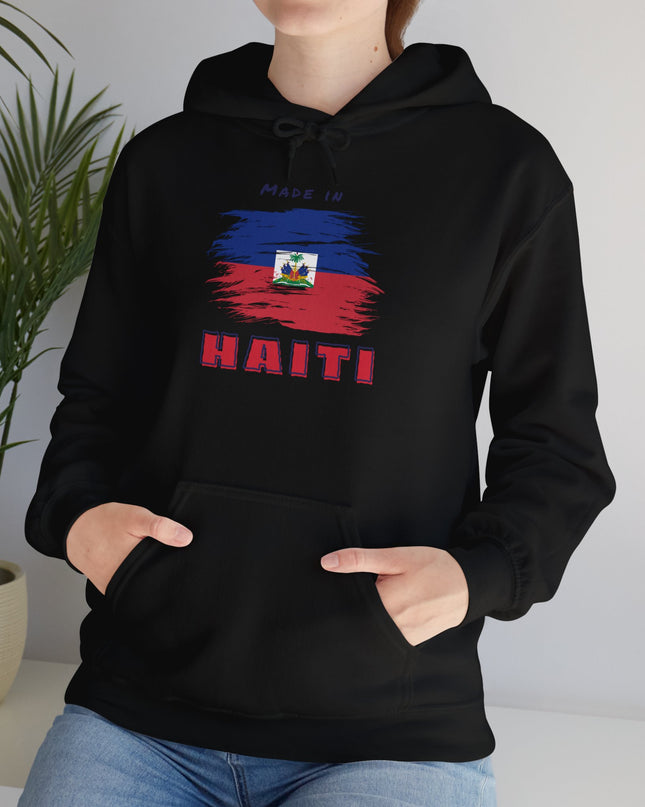 Made in Haiti Hoodie – Haitian Flag Unisex Heavy Blend Sweatshirt – Cozy Cultural Apparel - CreoleSizzle