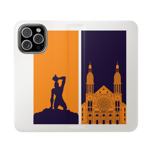 Ayiti Soulscape Marron And Cathedral Mirrored Flip Case for iPhone Edition Symbol of Dual Heritage