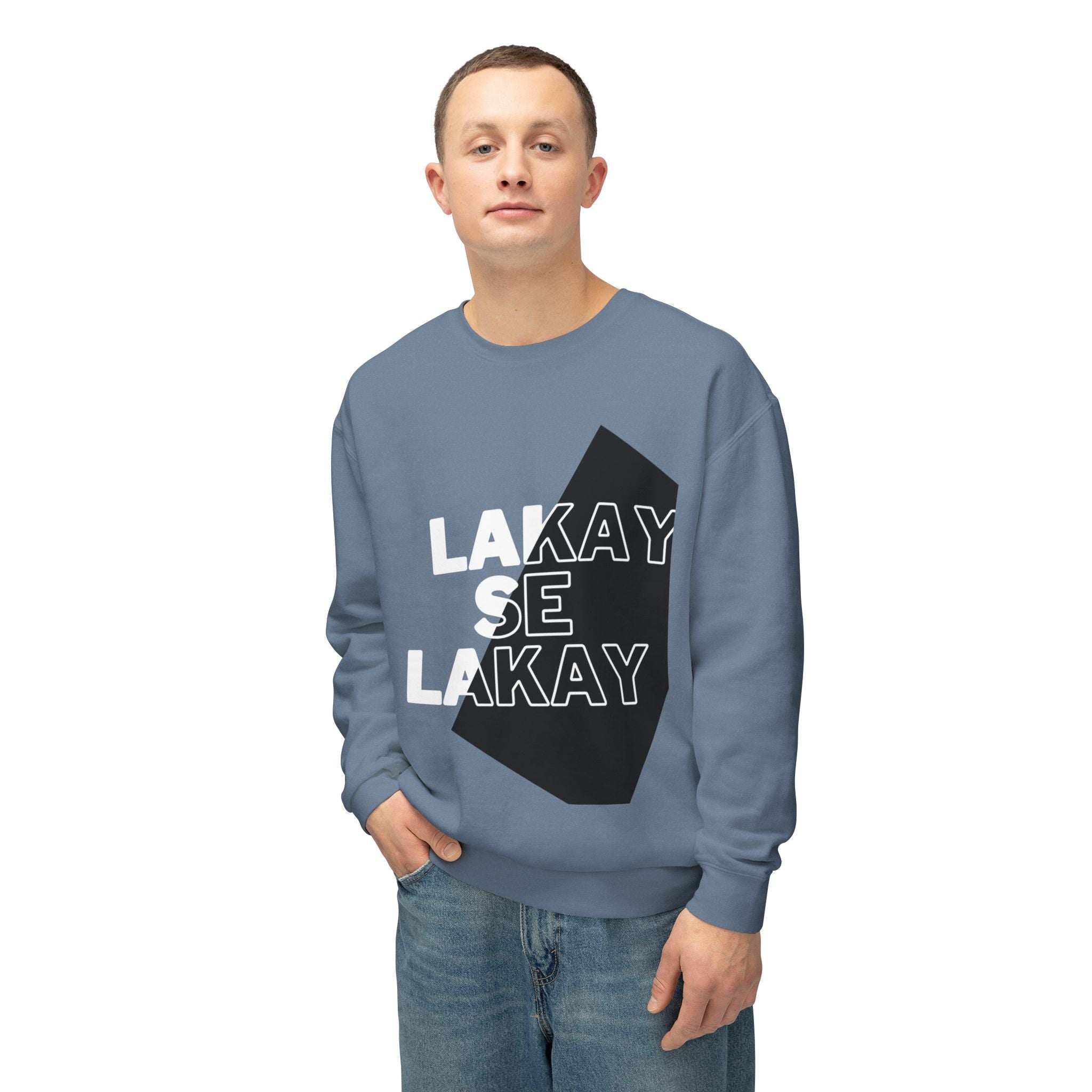 Lakay Se Lakay Crewneck Sweatshirt Haitian Heritage Statement Sweater Unisex Lightweight Crewneck Sweatshirt