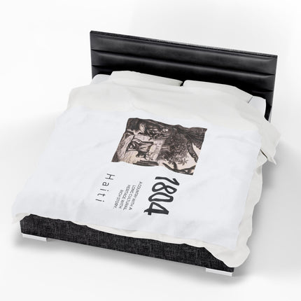 1804 Reflection Blanket Haiti Cultural Heritage Throw in Monochrome - CreoleSizzle