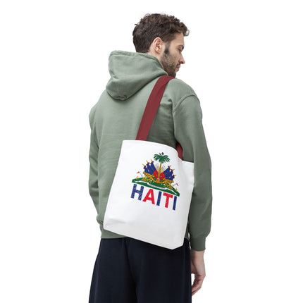 Ayiti Crayon Emblem Educational Heritage Tote Bag Diaspora Kids Edition - CreoleSizzle
