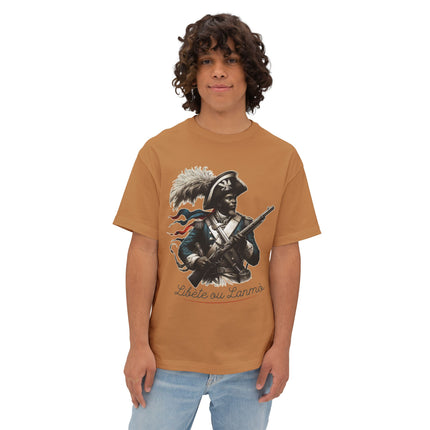 Liberty or Death Haitian Revolution Oversized Tee Revolutionary Spirit Series Unisex Boxy T-Shirt, Historical Graphic Tee
