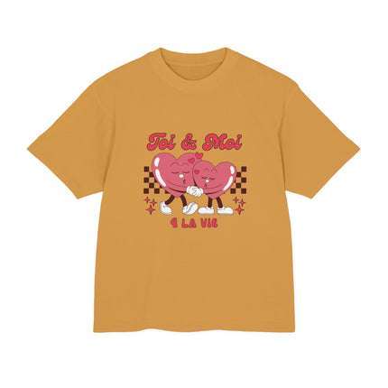 Toi & Moi 4 La Vie – Haitian Valentine's Day T-Shirt | Romantic Valentines Gift Idea Unisex Urban Heavy Tee - CreoleSizzle