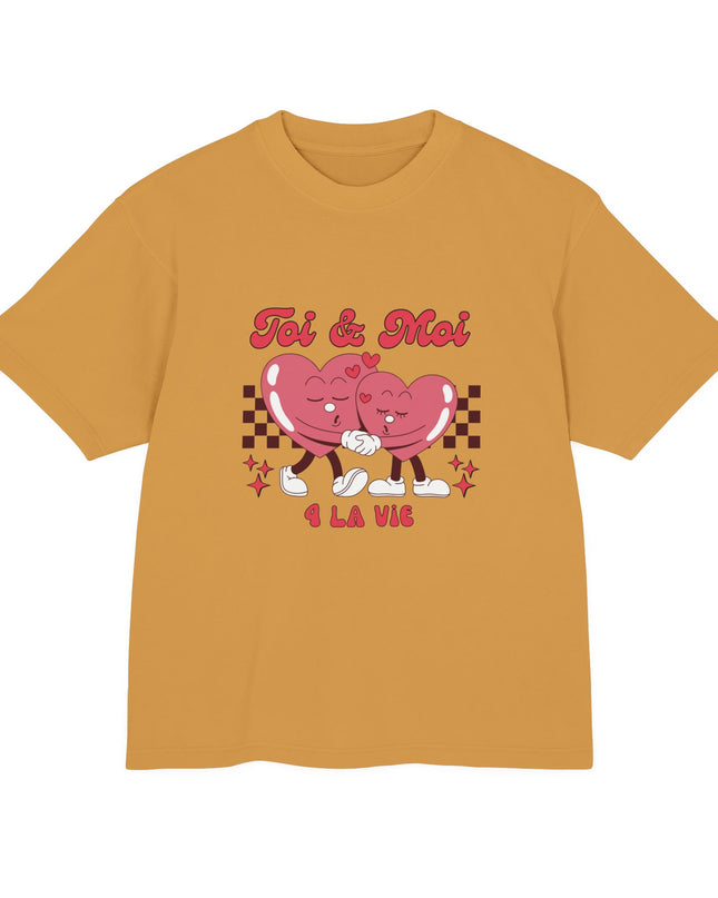 Toi & Moi 4 La Vie – Haitian Valentine's Day T-Shirt | Romantic Valentines Gift Idea Unisex Urban Heavy Tee - CreoleSizzle