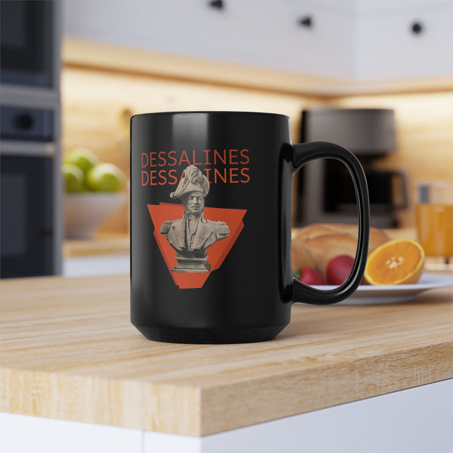 The Statue of Dessalines Power in Bronze Premium Mug Haitian Revolution Hero Tribute