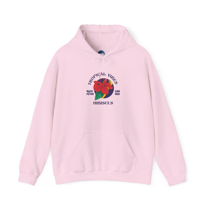 Tropical Vibes Hoodie Premium Unisex Floral Sweatshirt Hibiscus Graphic Hoodie Caribbean Inspired Beachwear