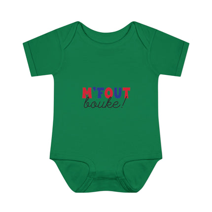 M'FOUT Bouke!™ Baby Bodysuit Creole Humor for Little Trendsetters Ultra-Soft Infant Onesie Perfect Baby Shower Gift