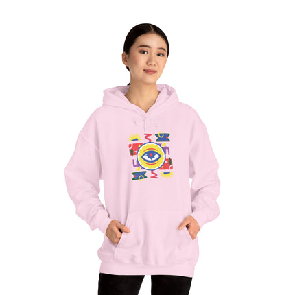 The Watchful Spirit Creole Eye Protection Hoodie Afro-Haitian Heritage Series Unisex Heavy Blend Sweatshirt