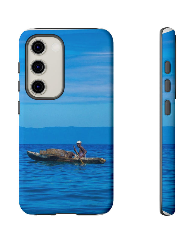 Haitian Fisherman Phone Case – Coastal Art Design – Durable, Stylish Caribbean Inspired Case - CreoleSizzle