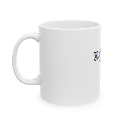 Mimi the Cat Mug - Haitian Coffee Lover Ceramic Cup - Funny Creole Design for Tea & Café Fans Ceramic Mug, (11oz, 15oz) - CreoleSizzle