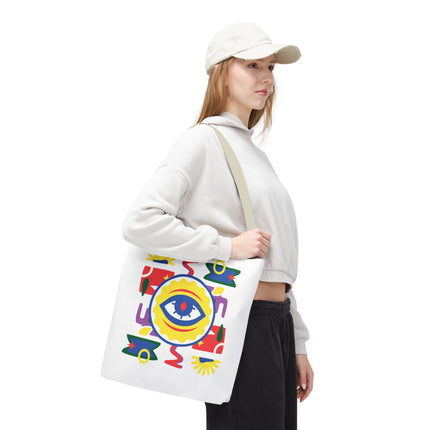 Vodou Eye Haitian Spiritual Art Tote Afro-Haitian Mysticism Design - CreoleSizzle