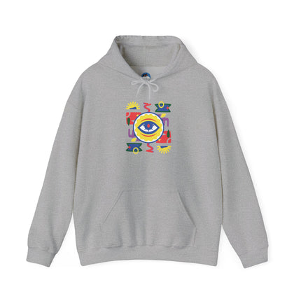 The Watchful Spirit Creole Eye Protection Hoodie Afro-Haitian Heritage Series Unisex Heavy Blend Sweatshirt