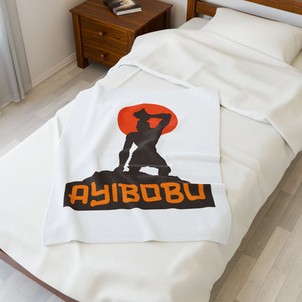 Ayibobo Nèg Mawon Heritage Plush Blanket Sacred Haitian Revolutionary Spirit Design - CreoleSizzle