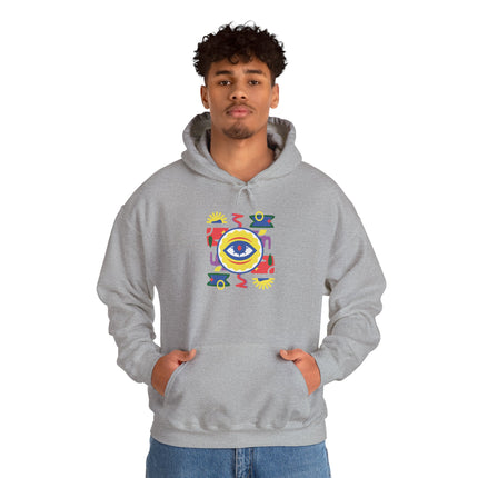 The Watchful Spirit Creole Eye Protection Hoodie Afro-Haitian Heritage Series Unisex Heavy Blend Sweatshirt