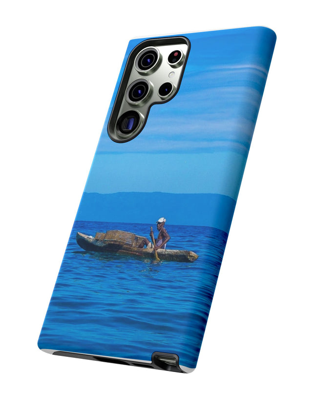 Haitian Fisherman Phone Case – Coastal Art Design – Durable, Stylish Caribbean Inspired Case - CreoleSizzle