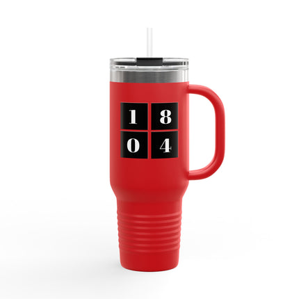 1804 Travel Mug – Haitian Independence Insulated Tumbler – Durable 1804 Haiti Pride Cup with Handle and Straw Insulated Travel Mug, 40oz - CreoleSizzle
