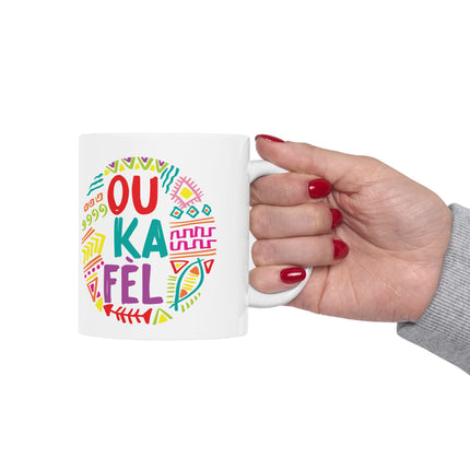 Ou Ka Fè’l Limited Heritage Edition Ceramic Mug Creole Affirmation Design - CreoleSizzle