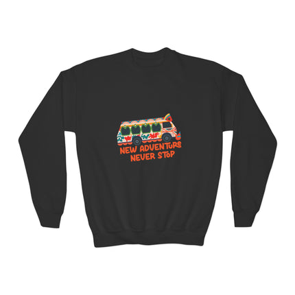 The Explorer’s Ride  Tap-Tap Adventure Sweatshirt Haitian Travel Series Youth Premium Crewneck