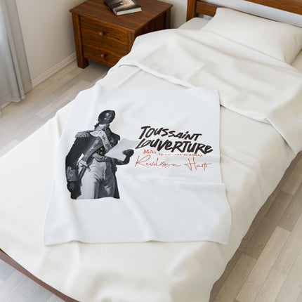 Toussaint Louverture Haitian Revolutionary Icon Premium Plush Blanket The Strategist of Freedom - CreoleSizzle