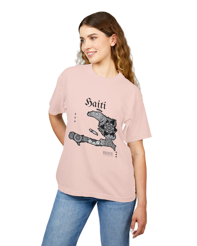 Haiti Map Mandala Heavy Tee – Celebrate Haitian Culture | Durable and Stylish Unisex Urban Heavy Tee - CreoleSizzle