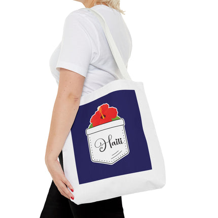 Hibiscus Haiti Limited Edition Heritage Tote Bag Tropical Elegance Design - CreoleSizzle