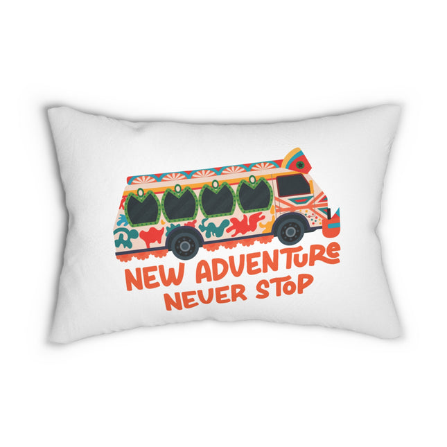 New Adventure Never Stop Tap-Tap Journey Pillow Haitian Premium Travel Spirit Design - CreoleSizzle