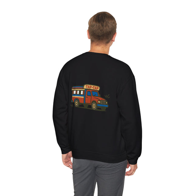The Tap-Tap Chronicles Haitian Street Vibes Sweatshirt Caribbean Heritage Series Unisex Heavy Blend™ Crewneck
