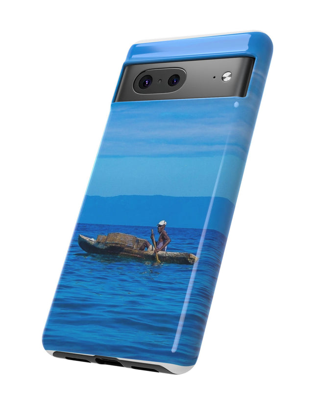 Haitian Fisherman Phone Case – Coastal Art Design – Durable, Stylish Caribbean Inspired Case - CreoleSizzle