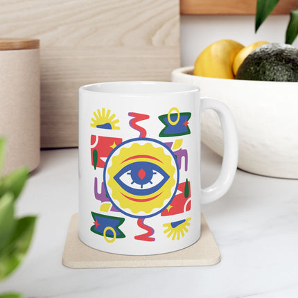 The Eye of the Ancestors Limited Edition Afro Haitian Spiritual Protection Ceramic Mug - CreoleSizzle