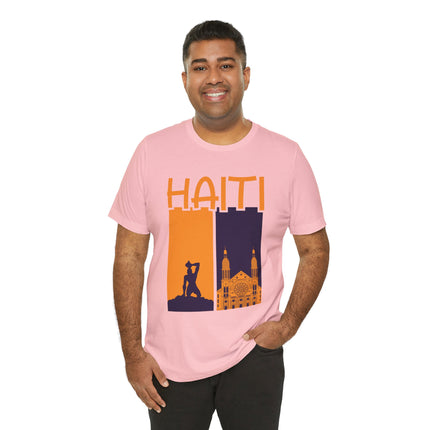 Faith & Freedom Dual Icon Tee Haitian Heritage Series Unisex Premium Jersey Haiti Graphic Tee