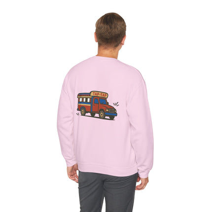 The Tap-Tap Chronicles Haitian Street Vibes Sweatshirt Caribbean Heritage Series Unisex Heavy Blend™ Crewneck