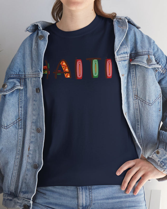 Haiti in Color Limited Heritage Drop Tee Artistic Creole Typography