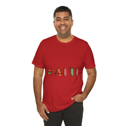 Lakou Vibes Vibrant Haiti Graphic Tee Cultural Pride Series Unisex Short Sleeve Casual Summer Outfit, Travel Souvenir