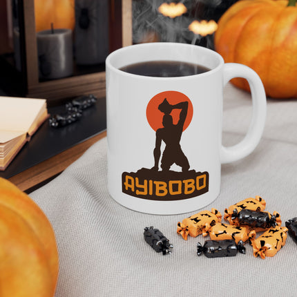 Ayibobo Maroon Warrior Call Premium Mug Haitian Ancestral Strength & Spiritual Heritage - CreoleSizzle