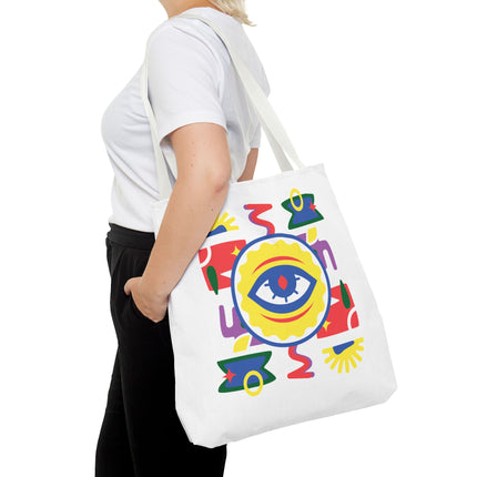 Vodou Eye Haitian Spiritual Art Tote Afro-Haitian Mysticism Design - CreoleSizzle