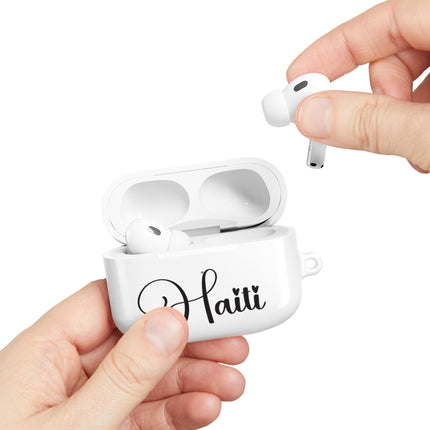 Haiti Calligraphy Minimalist Luxury Script AirPods Case Elegant Heritage Edition