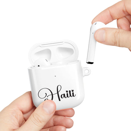 Haiti Calligraphy Minimalist Luxury Script AirPods Case Elegant Heritage Edition