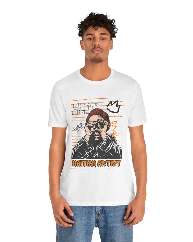 Haitian Artist Graphic T-Shirt Celebrate Haitian Creativity and Urban Culture Unisex Jersey Short Sleeve Tee - CreoleSizzle