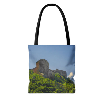 Haitian Citadelle Laferrière Tote Bag – Historical Haiti Travel Bag – Durable All-Over Print Shopping Bag - CreoleSizzle
