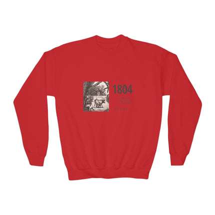 The Revolutionary Spirit Vintage 1804 Youth Sweatshirt Haitian Heritage Series Youth Premium Crewneck