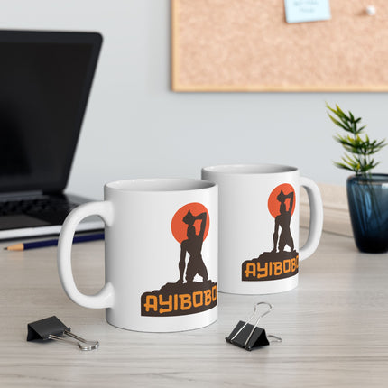 Ayibobo Maroon Warrior Call Premium Mug Haitian Ancestral Strength & Spiritual Heritage - CreoleSizzle