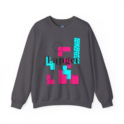 Langet Creole Expression Graphic Sweatshirt Fun Bold and Uniquely Haitian with Comfort and Style - CreoleSizzle